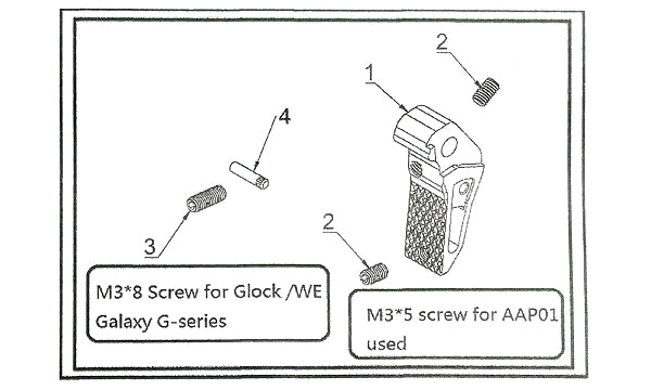 TTI Airsoft Gシリーズ タクティカル 調整可能 トリガー(赤)