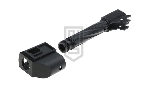 GunDay ツイスト式 アウターバレル & コンペンセイター セット(SIG / VFC M18 黒色 タイプB)
