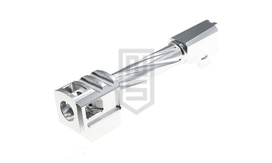 GunDay ツイスト式 アウターバレル & コンペンセイター セット(SIG / VFC M18 シルバー タイプB)