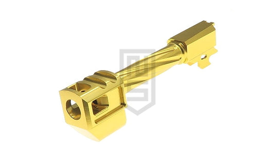 GunDay ツイスト式 アウターバレル & コンペンセイター セット(SIG / VFC M18 金色 タイプB)