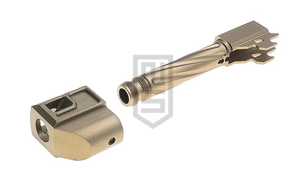 GunDay ツイスト式 アウターバレル & コンペンセイター セット(SIG / VFC M18 ブロンズ タイプB)