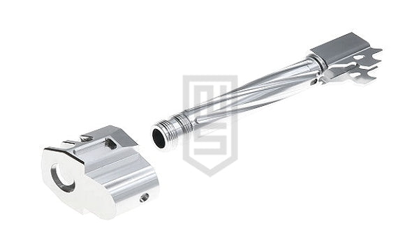 GunDay ツイスト式 アウターバレル & コンペンセイター セット(SIG / VFC M17 シルバー タイプA)