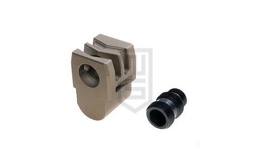 GunDay WE M17 / M18シリーズ用 コンパクト コンペンセイター(14mm- / 11mm+)- タン色