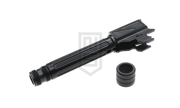 GunDay SIG / VFC M18用 フルート ツイスト式 スチールアウターバレル(14mm)- 黒