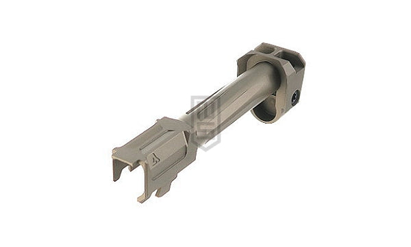 GunDay ツイスト式 アウターバレル & コンペンセイター セット(Umarex / VFC G19X G45)- タン色