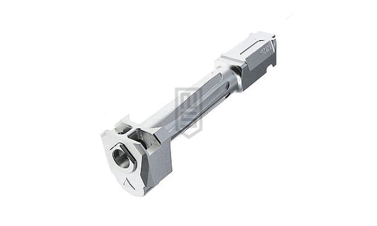 GunDay ツイスト式 アウターバレル & コンペンセイター セット(Umarex / VFC G19X G45)- シルバー(お取り寄)