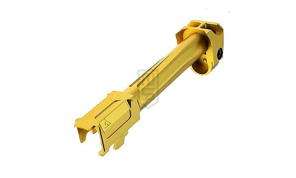 GunDay Umarex / VFC G17 Gen5用 R仕様 ツイスト式 アウターバレル & コンペンセイター セット(14mm)- ゴールド