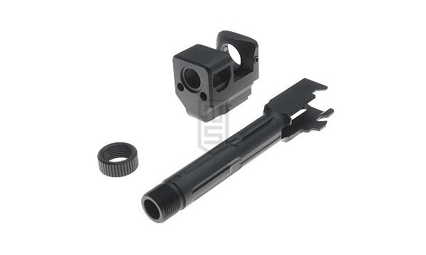 Pro-Arms Umarex / VFC G19X / G19 Gen4 / G45用 アウターバレル&コンペンセイターセット(14mm)- 黒