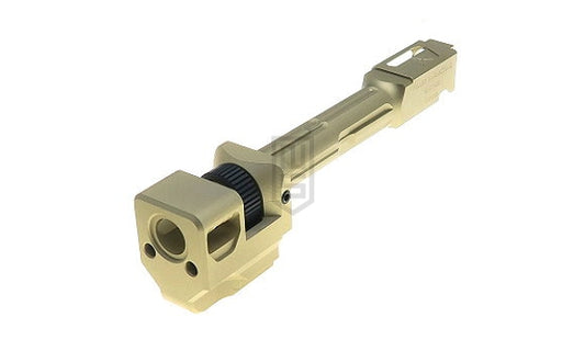Pro-Arms Umarex / VFC G19X / G19 Gen4 / G45用 アウターバレル&コンペンセイターセット(14mm)- ゴールド