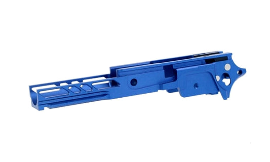 DR.BLACK マルイ Hi-CAPA 5.1用 3.9" CNCアルミフレーム Type F-04 - ブルー