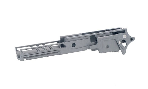 DR.BLACK マルイ Hi-CAPA 5.1用 3.9" CNCアルミフレーム Type F-04 - グレー