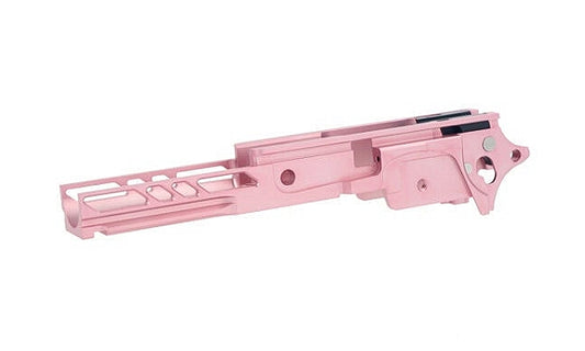 DR.BLACK マルイ Hi-CAPA 5.1用 3.9" CNCアルミフレーム Type F-04 - ピンク