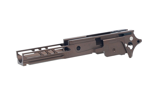 DR.BLACK マルイ Hi-CAPA 5.1用 3.9" CNCアルミフレーム Type F-04 - タン色