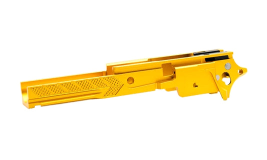 DR.BLACK マルイ Hi-CAPA 5.1用 3.9" CNCアルミフレーム Type F-06 - ゴールド