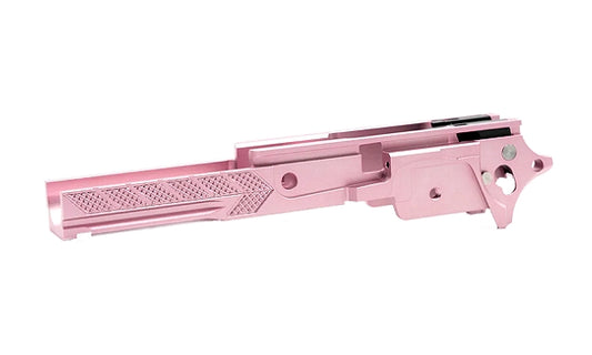 DR.BLACK マルイ Hi-CAPA 5.1用 3.9" CNCアルミフレーム Type F-06 - ピンク