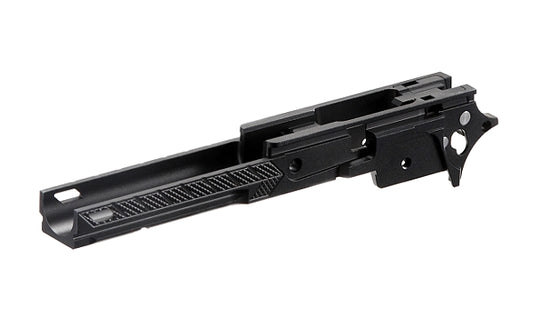 DR.BLACK マルイ Hi-CAPA 5.1用 4.3" CNCアルミフレーム Type F-07 - ブラック
