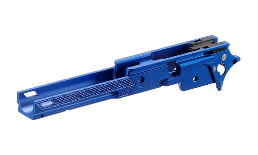 DR.BLACK マルイ Hi-CAPA 5.1用 4.3" CNCアルミフレーム Type F-07 - ブルー