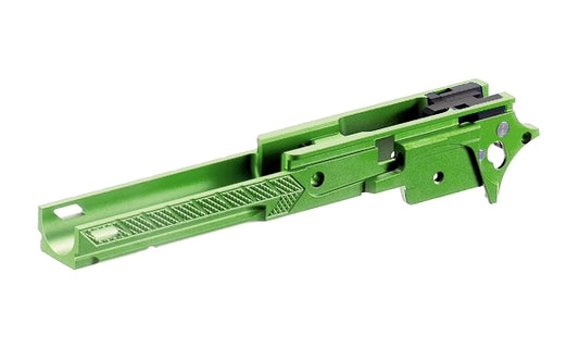 DR.BLACK マルイ Hi-CAPA 5.1用 4.3" CNCアルミフレーム Type F-07 - グリーン