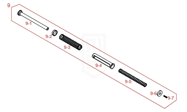 SRC G17 Gen5 MOS 純正パーツ #GK-09(スプリング ガイド セット)(お取り寄)