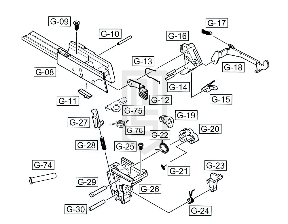 WE G-シリーズ (連発) 純正パーツ ダイアグラム #2
