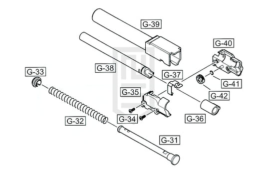 WE G-シリーズ (たん発 & 連発) 純正パーツ ダイアグラム #3