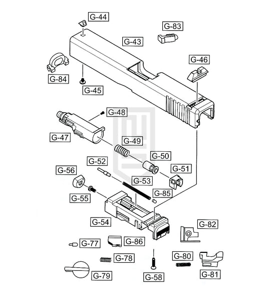 WE G-シリーズ (連発) 純正パーツ ダイアグラム #4