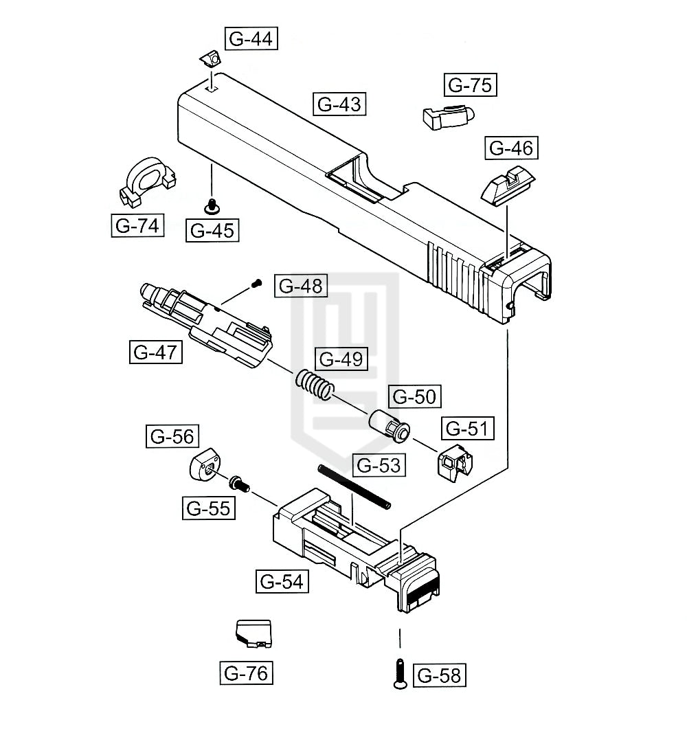 WE G-シリーズ (たん発) 純正パーツ ダイアグラム #4