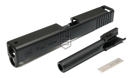 Guarder MARUI G17 GEN4 專用 CNC アルミ製 スライド / スチールアウターバレル - BK