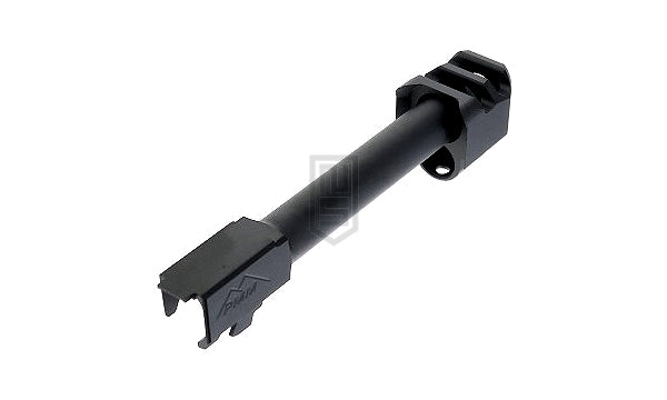 GunDay PMM仕様　ツイスト式　アウターバレル & コンペンセイターセット - G17サイズ - タイプB - 黒