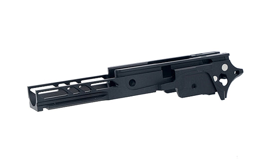 DR.BLACK マルイ Hi-CAPA 5.1用 3.9" CNCアルミフレーム Type F-04  - ブラック