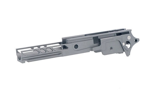 DR.BLACK マルイ Hi-CAPA 5.1用 3.9" CNCアルミフレーム Type F-04  - グレー