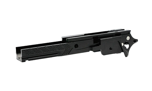 DR.BLACK マルイ Hi-CAPA 5.1用 3.9" CNCアルミフレーム Type F-06  - ブラック