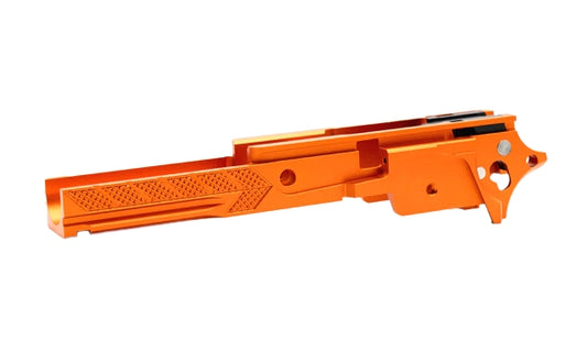 DR.BLACK マルイ Hi-CAPA 5.1用 3.9" CNCアルミフレーム Type F-06  - オレンジ